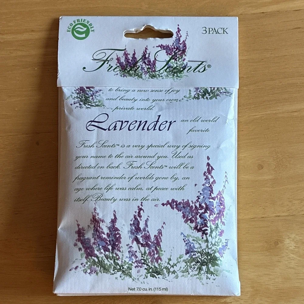 Fresh Scents Lavender Scented Sachet 3 Pack 115ml Eco Friendly Biodegradable